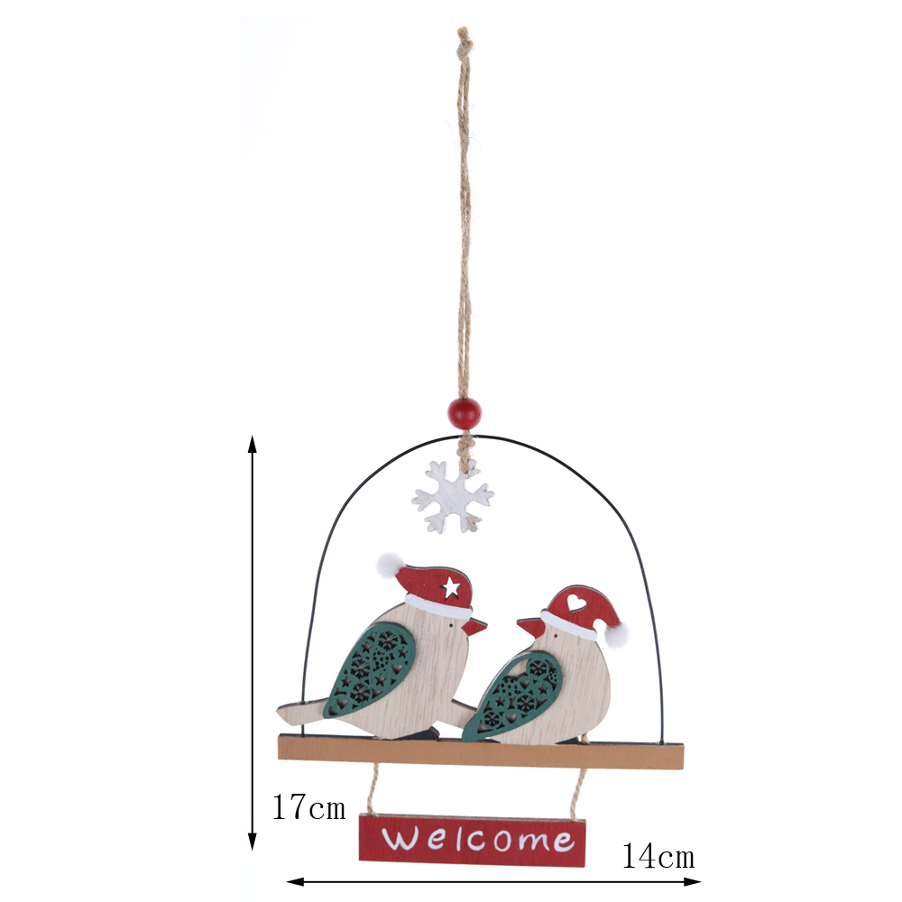 China Weihnachten Holz Haus Form Weihnachtsbaum hängen Ornament Customized-Tangchen 6
