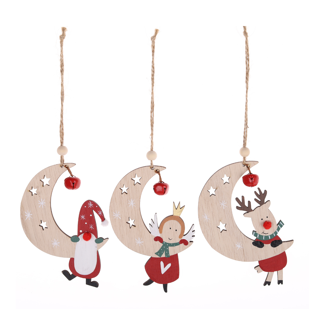 OEM Weihnachtswichtel aus Holz zum Aufhängen am Baum - Tangchen 3