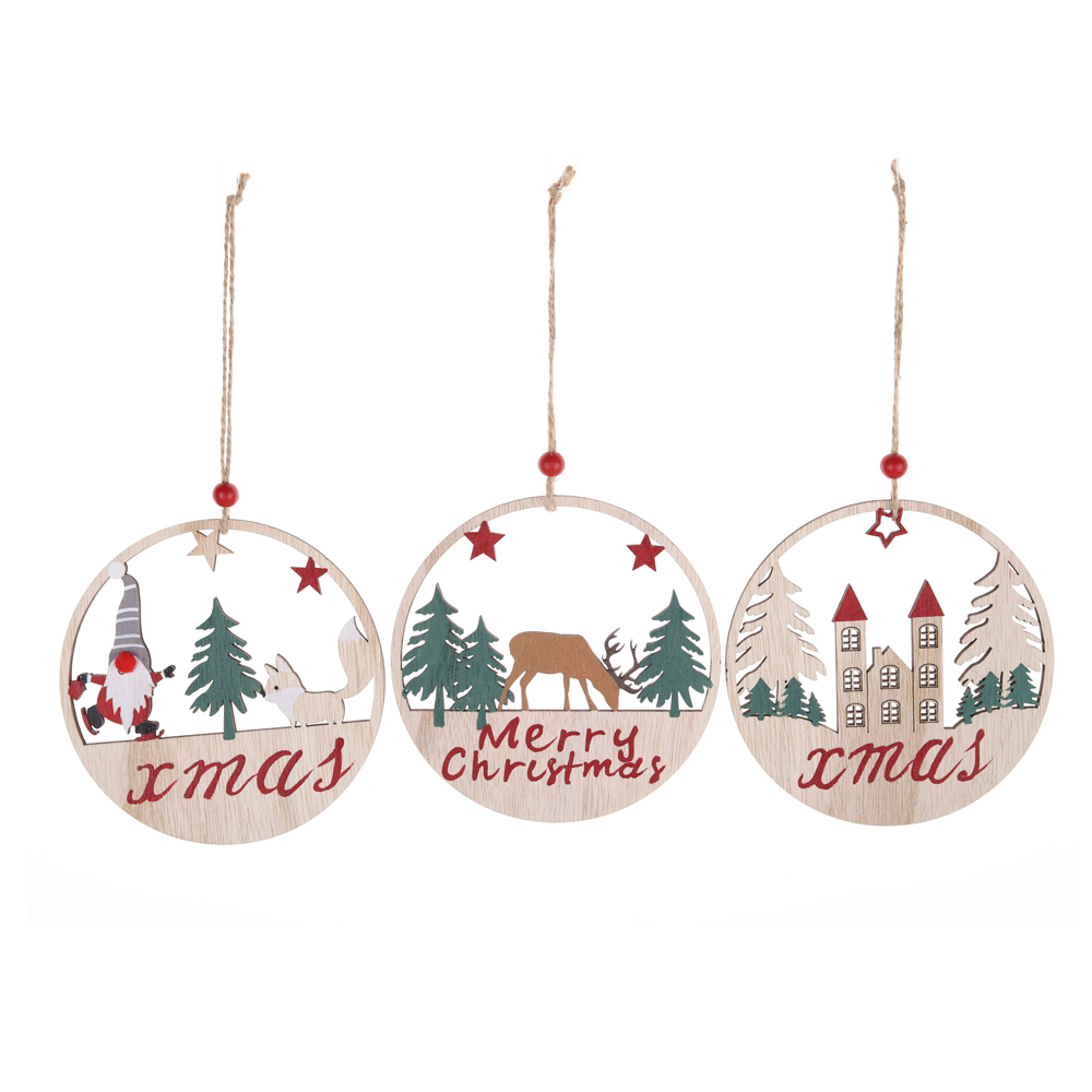 OEM Weihnachtswichtel aus Holz zum Aufhängen am Baum - Tangchen 6