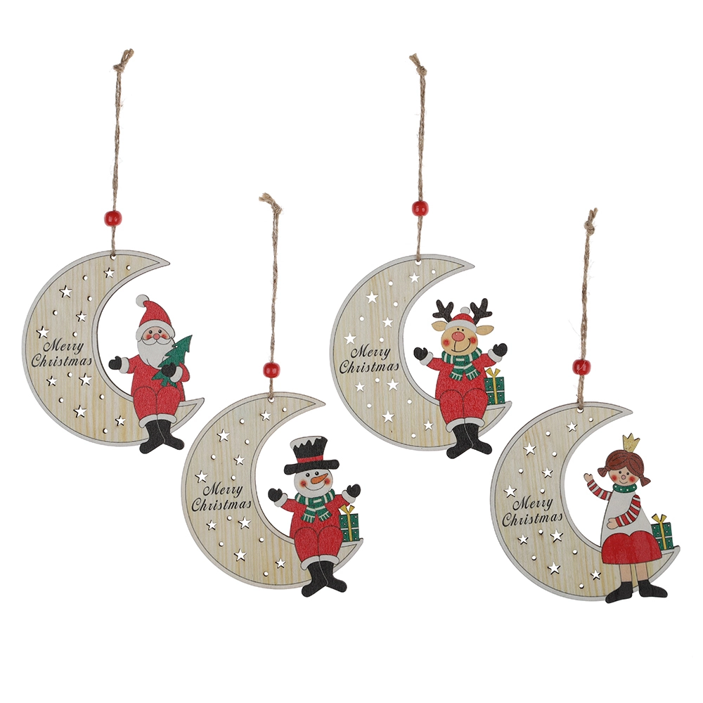 Professional Christmas Hanging ornament Santa Claus on the Moon Factory From China-Tangchen 1