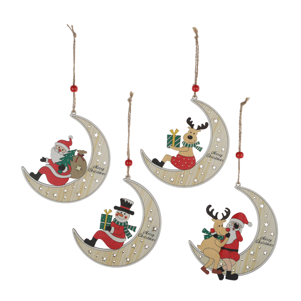 Professionelles Weihnachts-Hängeornament „Weihnachtsmann auf dem Mond“ – Fabrik aus China – Tangchen 3