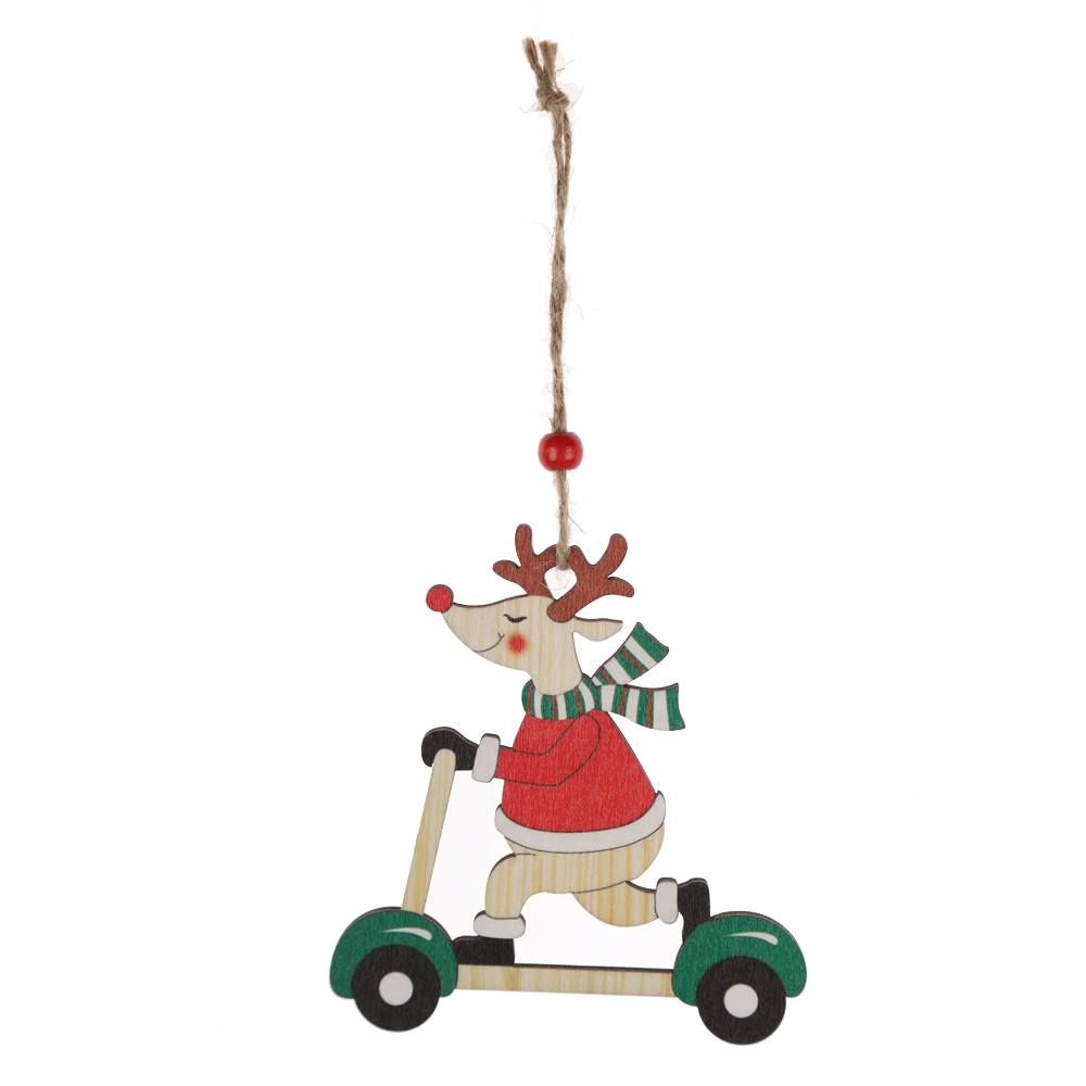 Beste Qualität Weihnachten Weihnachtsmann Rentier mit Roller Hängende Dekorationen Oem-Tangchen 2