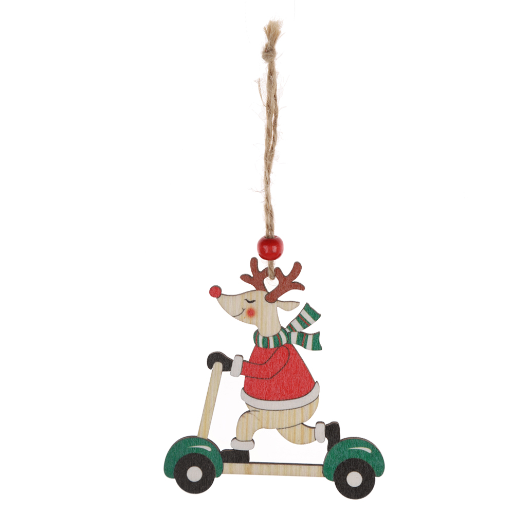 Beste Qualität Weihnachten Weihnachtsmann Rentier mit Roller Hängende Dekorationen Oem-Tangchen 3