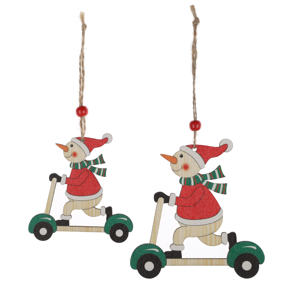 Beste Qualität Weihnachten Weihnachtsmann Rentier mit Roller Hängende Dekorationen Oem-Tangchen 4