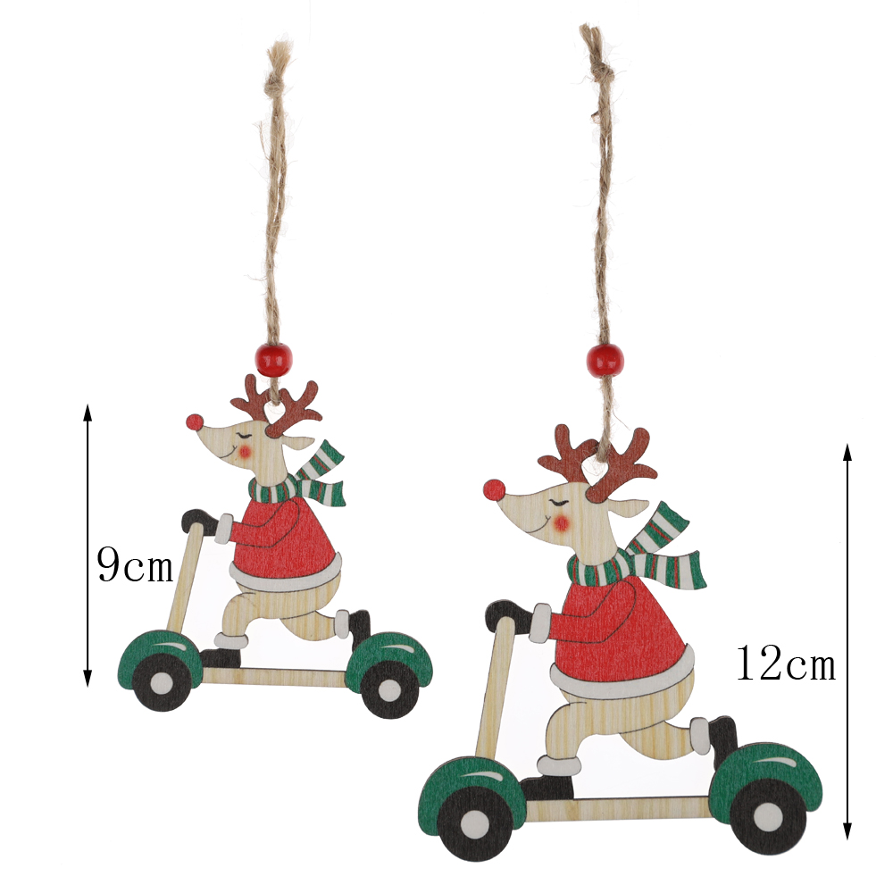 Beste Qualität Weihnachten Weihnachtsmann Rentier mit Roller Hängende Dekorationen Oem-Tangchen 8