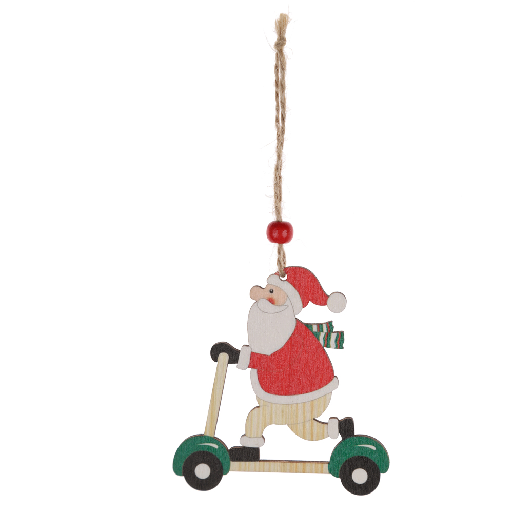 Beste Qualität Weihnachten Weihnachtsmann Rentier mit Roller Hängende Dekorationen Oem-Tangchen 10