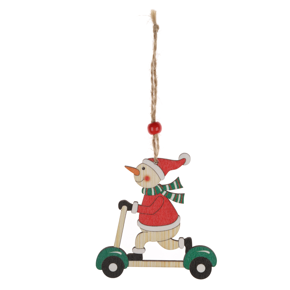 Beste Qualität Weihnachten Weihnachtsmann Rentier mit Roller Hängende Dekorationen Oem-Tangchen 9