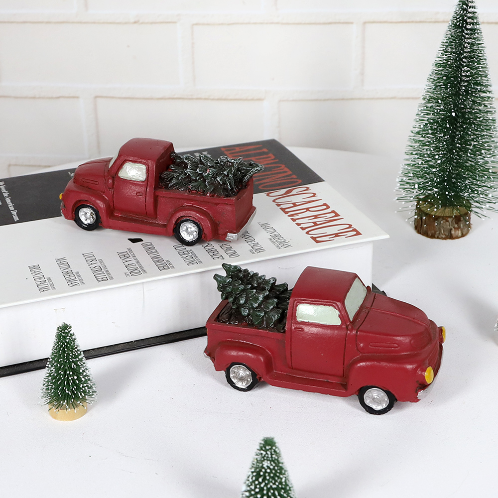 Decoración de camiones de Polyresin para Navidad 2021