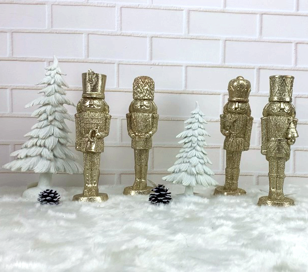 Decoraciones de mesa de Navidad Cascanueces de oro