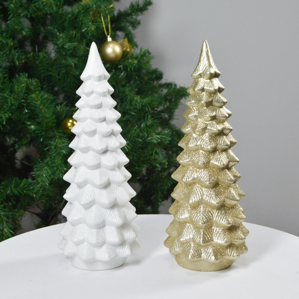 Christmas decoration tree decor resin white champagne 1