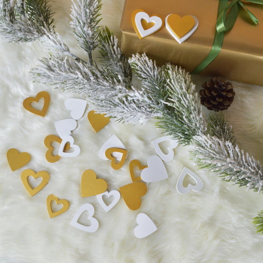 wooden scatter decoration heart shape wooden slice desktop decor wedding accessory 1