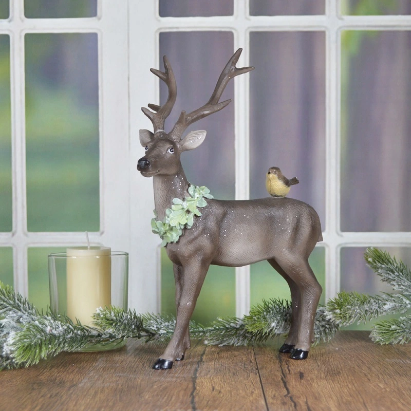 Resin Christmas with a wreath of elk 1