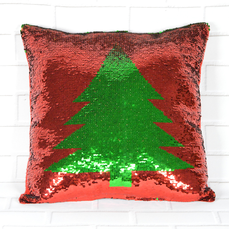 Mode 40 X 40 cm gold und weiß Schneeflocke Pailletten Sparkle Kissen Weihnachtsgeschenke Weihnachten Home Decor Supplie 9