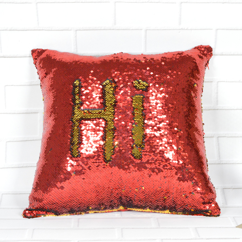 Mode 40 X 40 cm gold und weiß Schneeflocke Pailletten Sparkle Kissen Weihnachtsgeschenke Weihnachten Home Decor Supplie 4