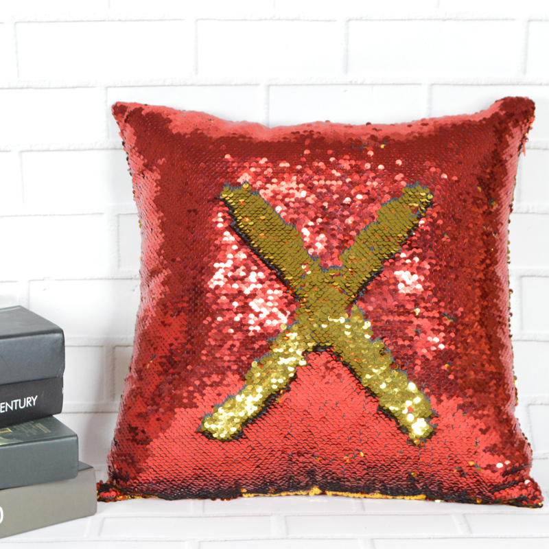 Mode 40 X 40 cm gold und weiß Schneeflocke Pailletten Sparkle Kissen Weihnachtsgeschenke Weihnachten Home Decor Supplie 5