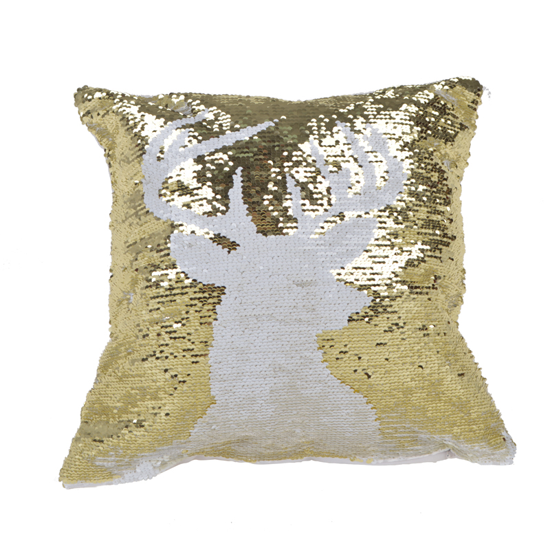 Mode 40 X 40 cm gold und weiß Schneeflocke Pailletten Sparkle Kissen Weihnachtsgeschenke Weihnachten Home Decor Supplie 11