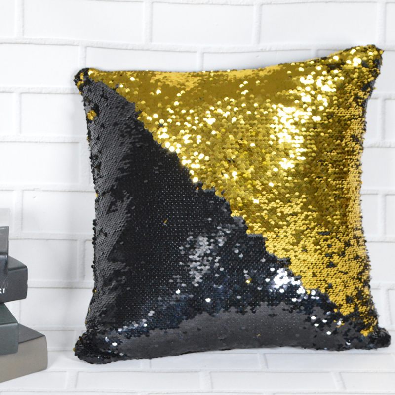 Mode 40 X 40 cm gold und weiß Schneeflocke Pailletten Sparkle Kissen Weihnachtsgeschenke Weihnachten Home Decor Supplie 8