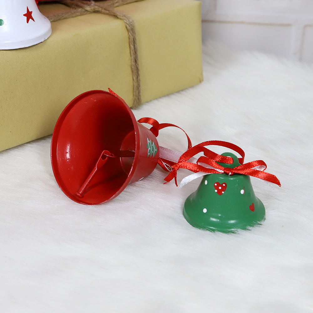 Wholesale High Quality Custom Small Mini Red White Green Metal Personalized Christmas Ornament Jingle Bell Hanging 1