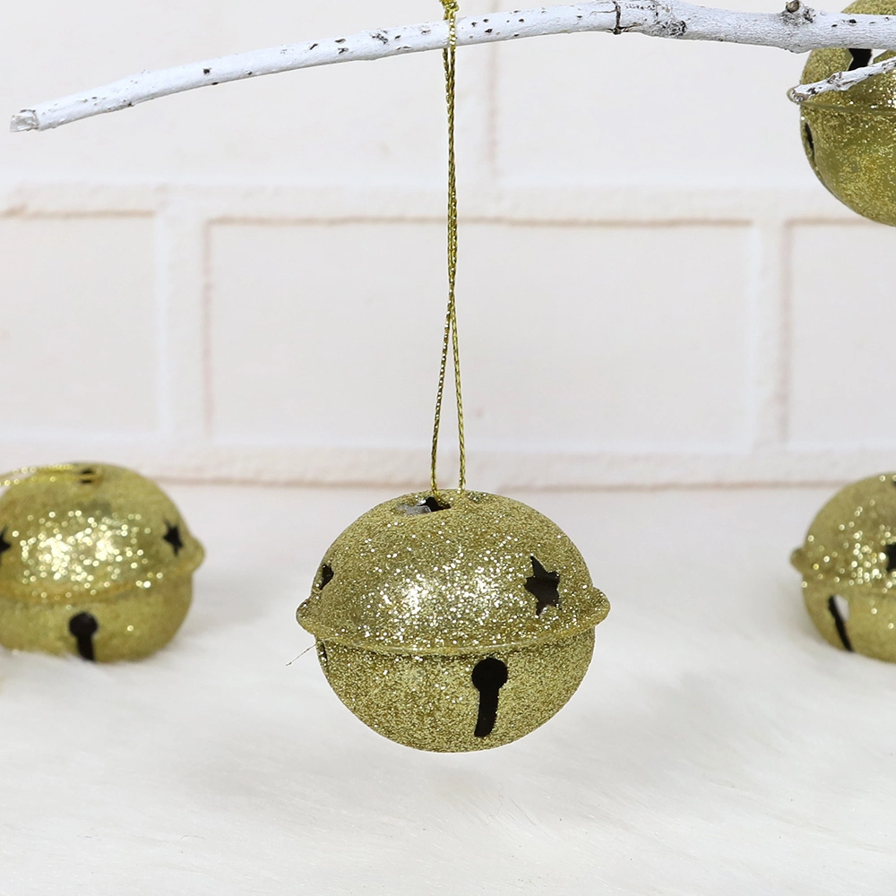 Adornos navideños de plástico dorado, venta al por mayor, 2020, para decoración del hogar y fiestas navideñas. 1