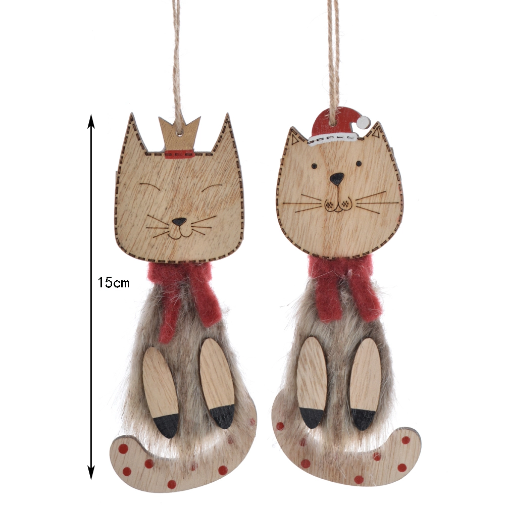 Holz DIY Wild Forest Animal Weihnachtsschmuck zum Aufhängen DIY Animal Party Hanging Crafts 1