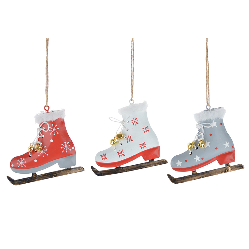 Kreative Metall Schneeflocke Hängen Dekor Weihnachten Baum Anhänger Metall Schnee Stiefel Anhänger Decor 2