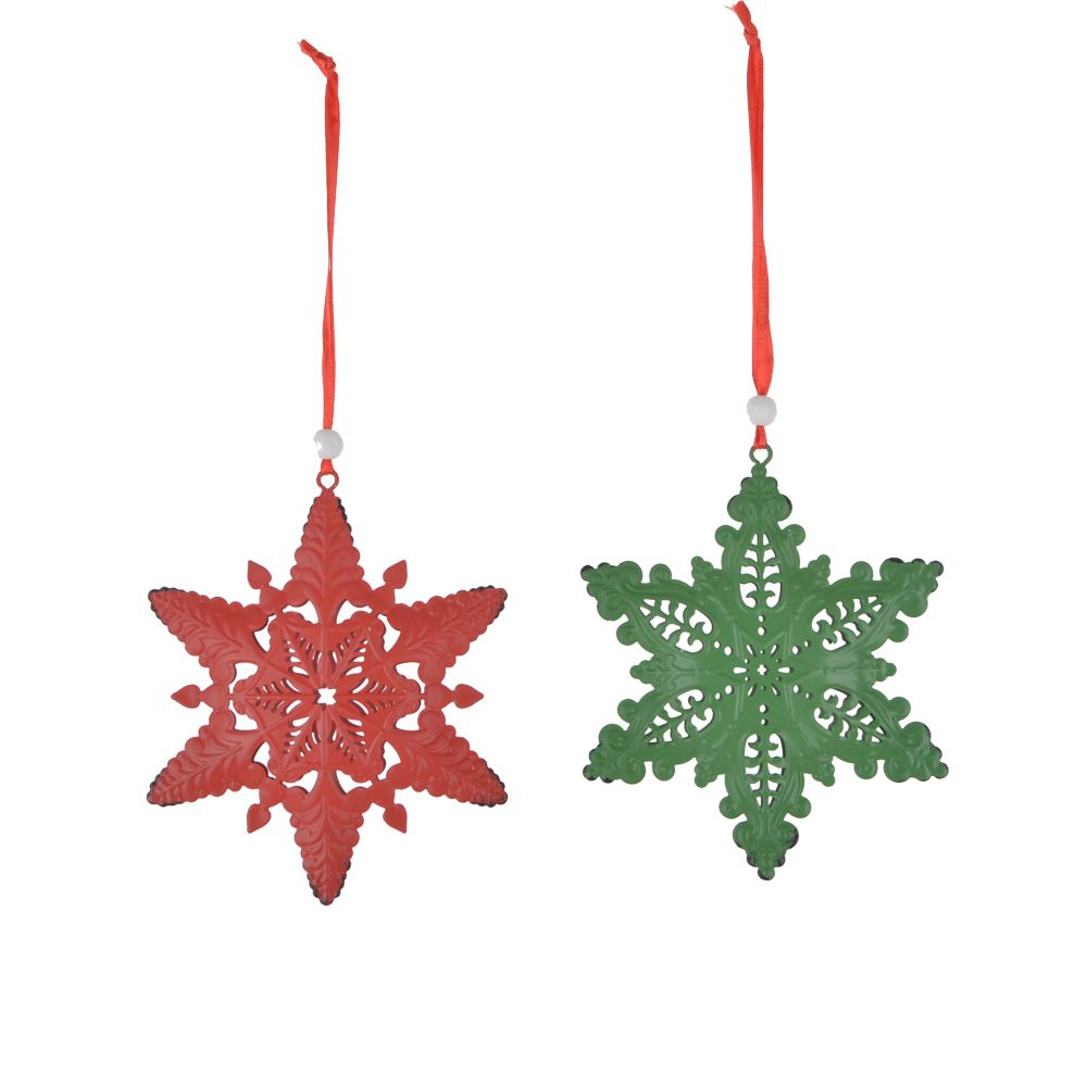 Kreative Metall Schneeflocke Hängen Dekor Weihnachten Baum Anhänger Metall Schnee Stiefel Anhänger Decor 4