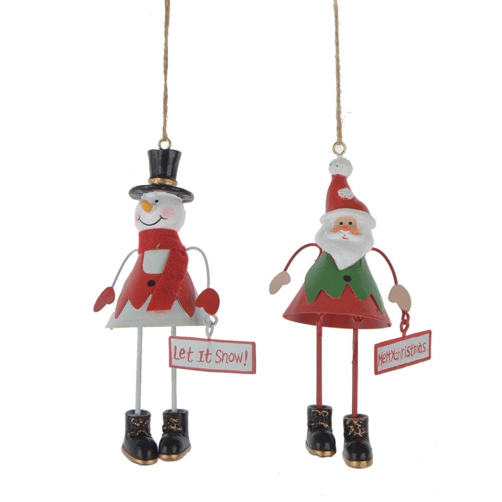 Kreative Metall Schneeflocke Hängen Dekor Weihnachten Baum Anhänger Metall Schnee Stiefel Anhänger Decor 7
