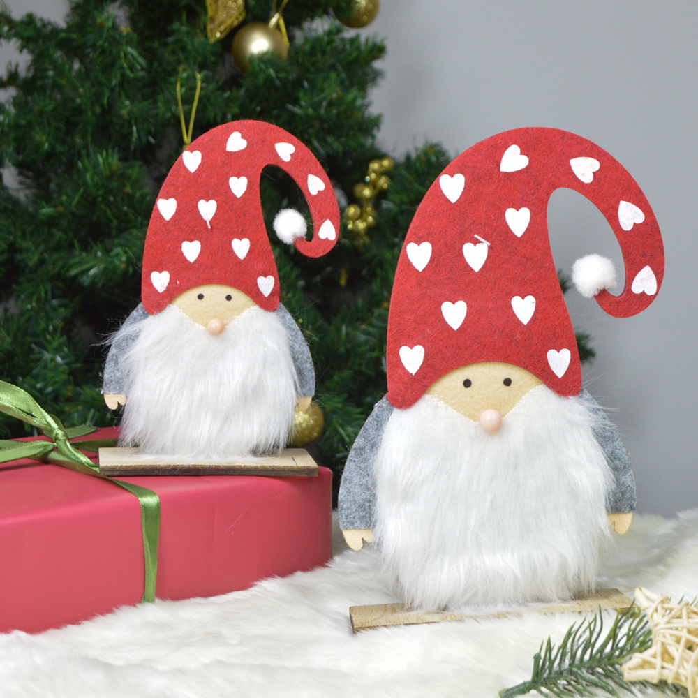 Traditionelle Weihnachtswichtel-Ornamente, Filz-Elf-Dekor, Weihnachten, nordisches Dekor für alte Männer, festliche Atmosphäre 9