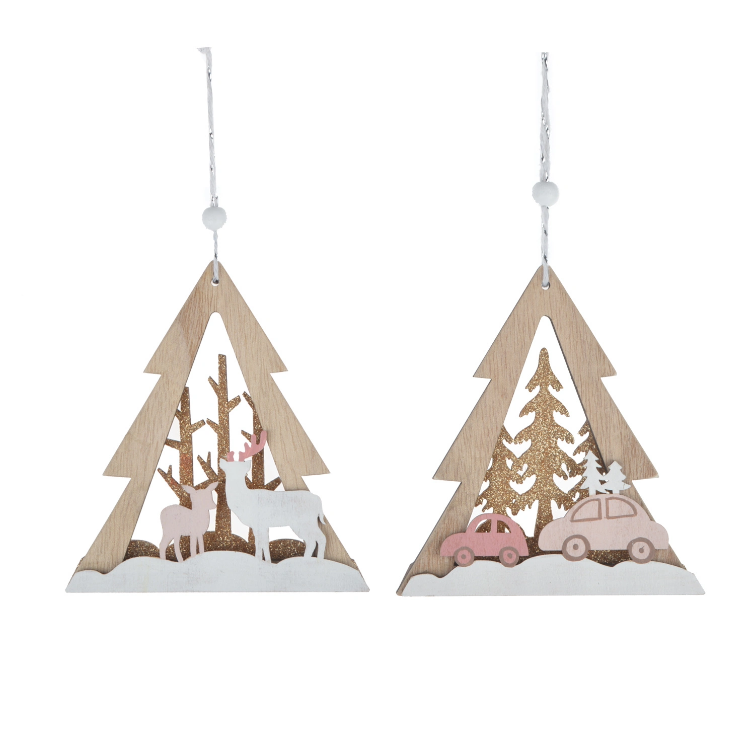 Colgante navideño de madera, decoración navideña, adornos navideños para el hogar, decoración del árbol de Navidad, regalos navideños 1