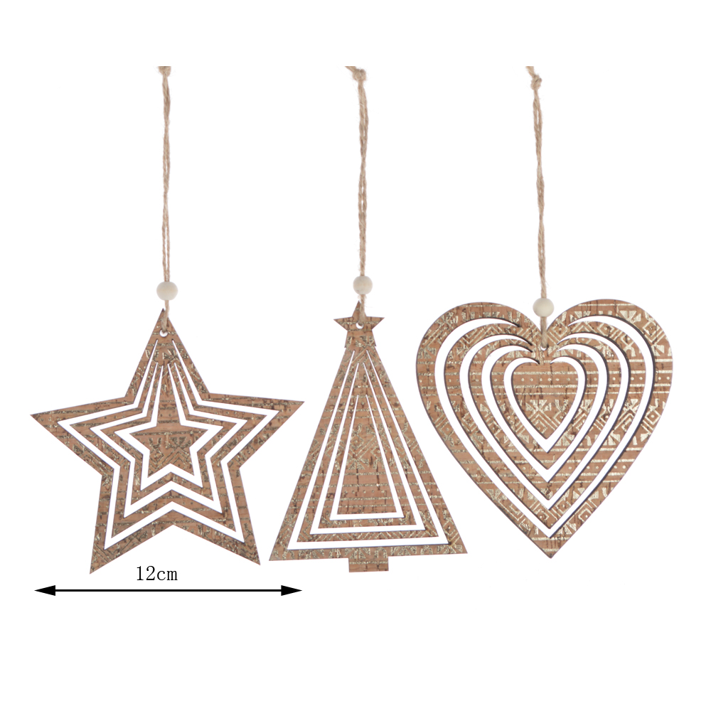Adornos colgantes de madera para Navidad, manualidades de madera, adornos navideños, decoración para festivales y fiestas. 7