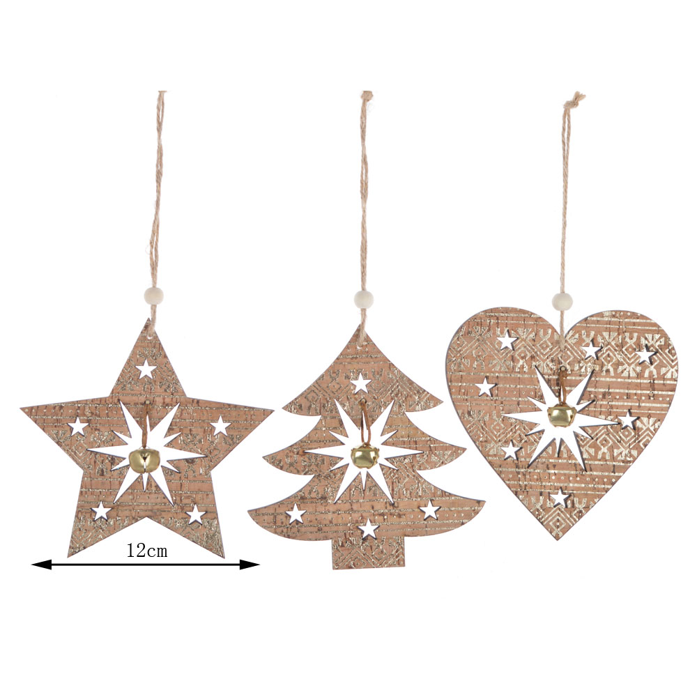 Adornos colgantes de madera para Navidad, manualidades de madera, adornos navideños, decoración para festivales y fiestas. 6