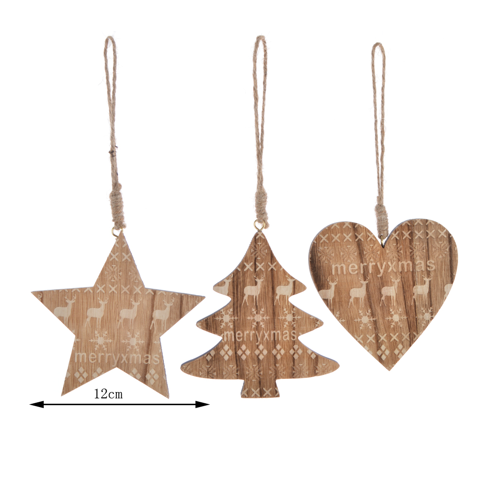 Adornos colgantes de madera para Navidad, manualidades de madera, adornos navideños, decoración para festivales y fiestas. 10