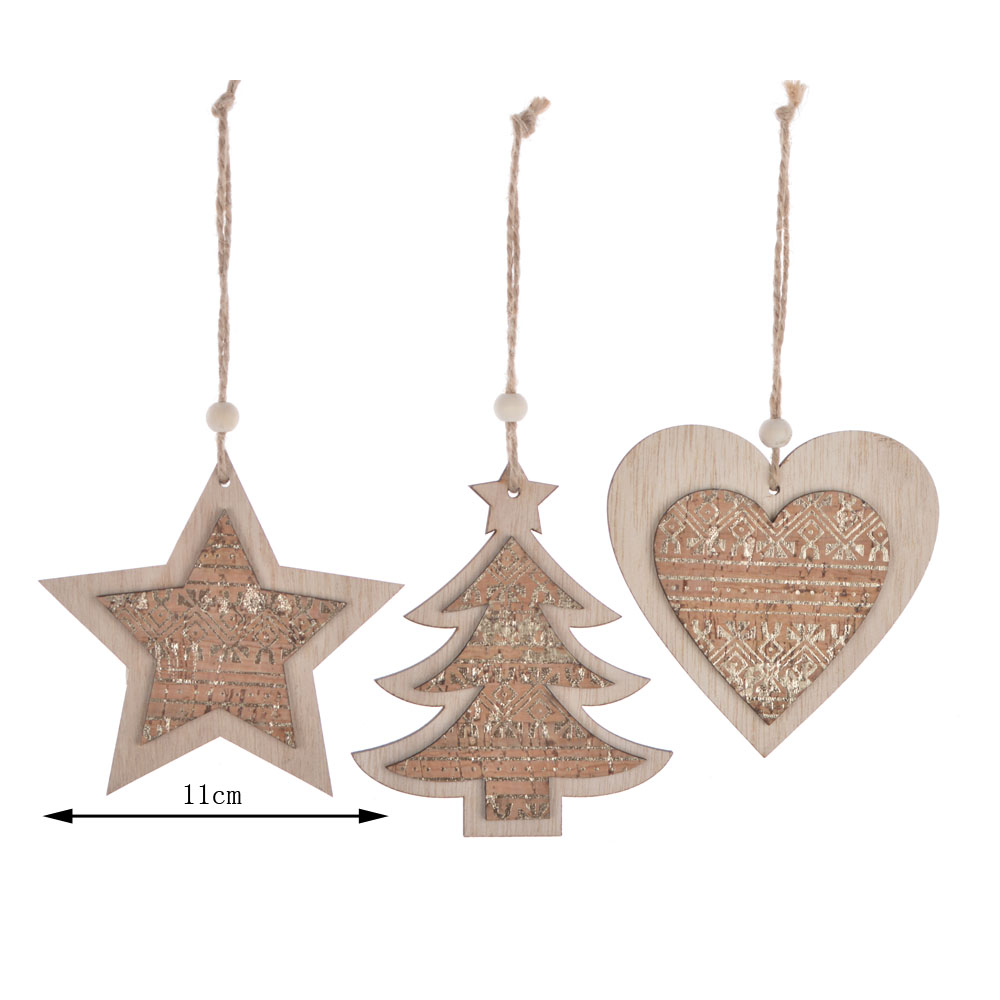Adornos colgantes de madera para Navidad, manualidades de madera, adornos navideños, decoración para festivales y fiestas. 9