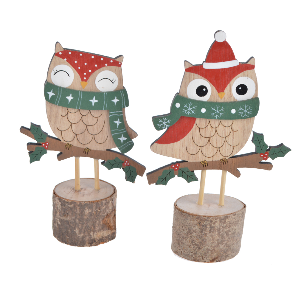 Desktop Holz Alter Mann Schneemann Hirsch Ornament Home Dekorationen Eule Statue Weihnachten Dekorationen Zimmer Dekoration Zubehör 7