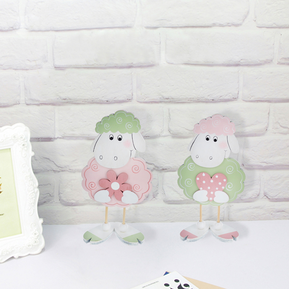 Ostern Lustige Holzkatze Niedlicher Vogel Gartendekor Haus Fenster Tisch Shop Dekor Frohe Ostern Party Tischdekor 6
