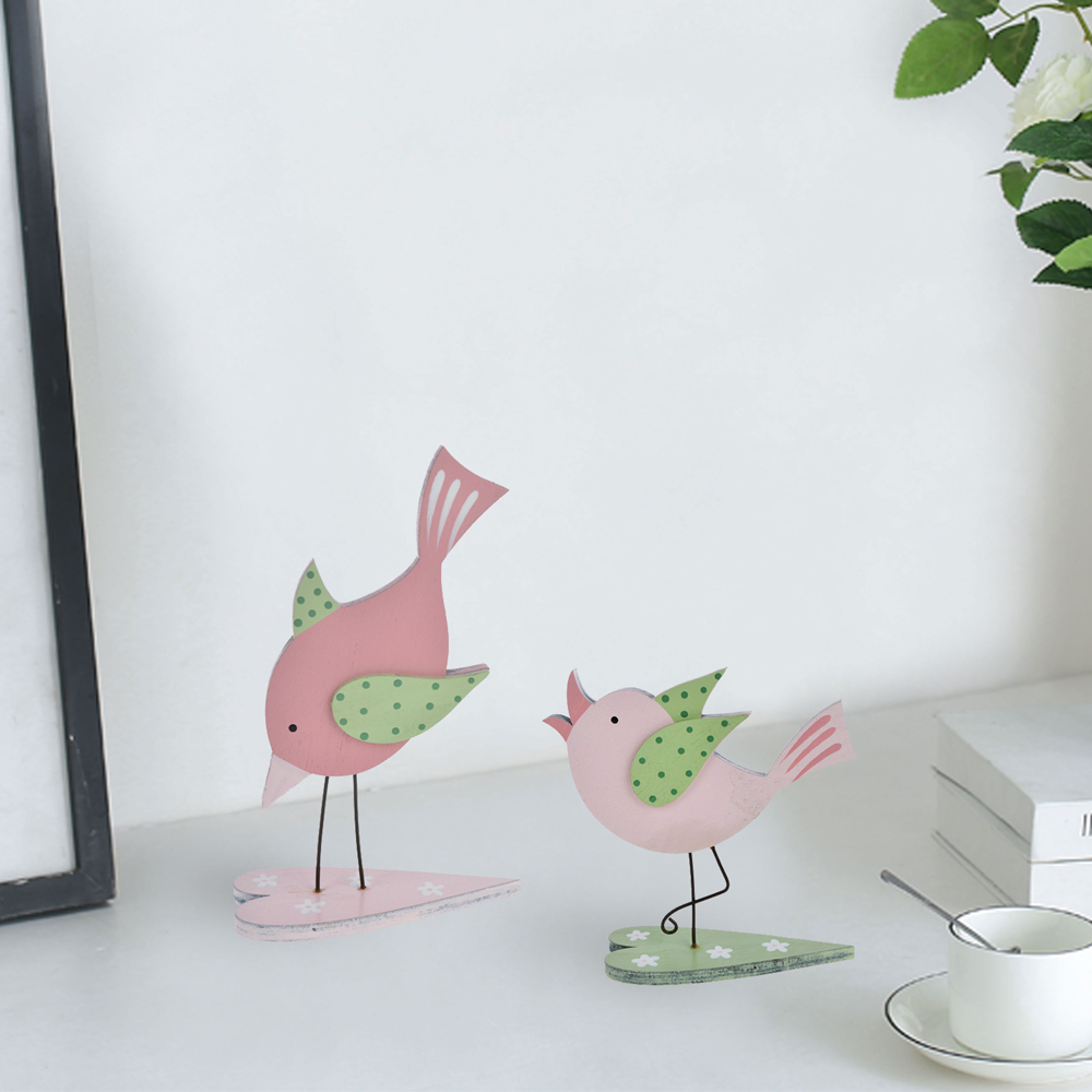 Ostern Lustige Holzkatze Niedlicher Vogel Gartendekor Haus Fenster Tisch Shop Dekor Frohe Ostern Party Tischdekor 3