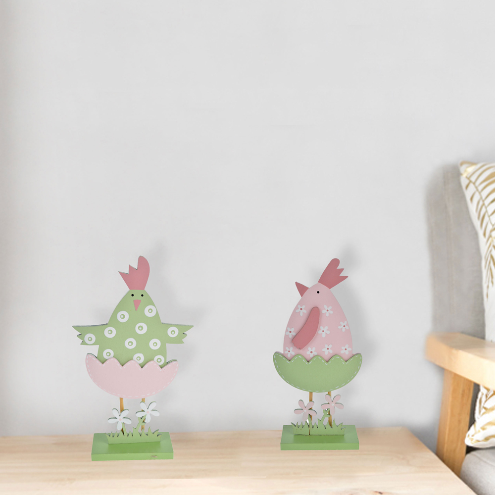 Ostern Lustige Holzkatze Niedlicher Vogel Gartendekor Haus Fenster Tisch Shop Dekor Frohe Ostern Party Tischdekor 4