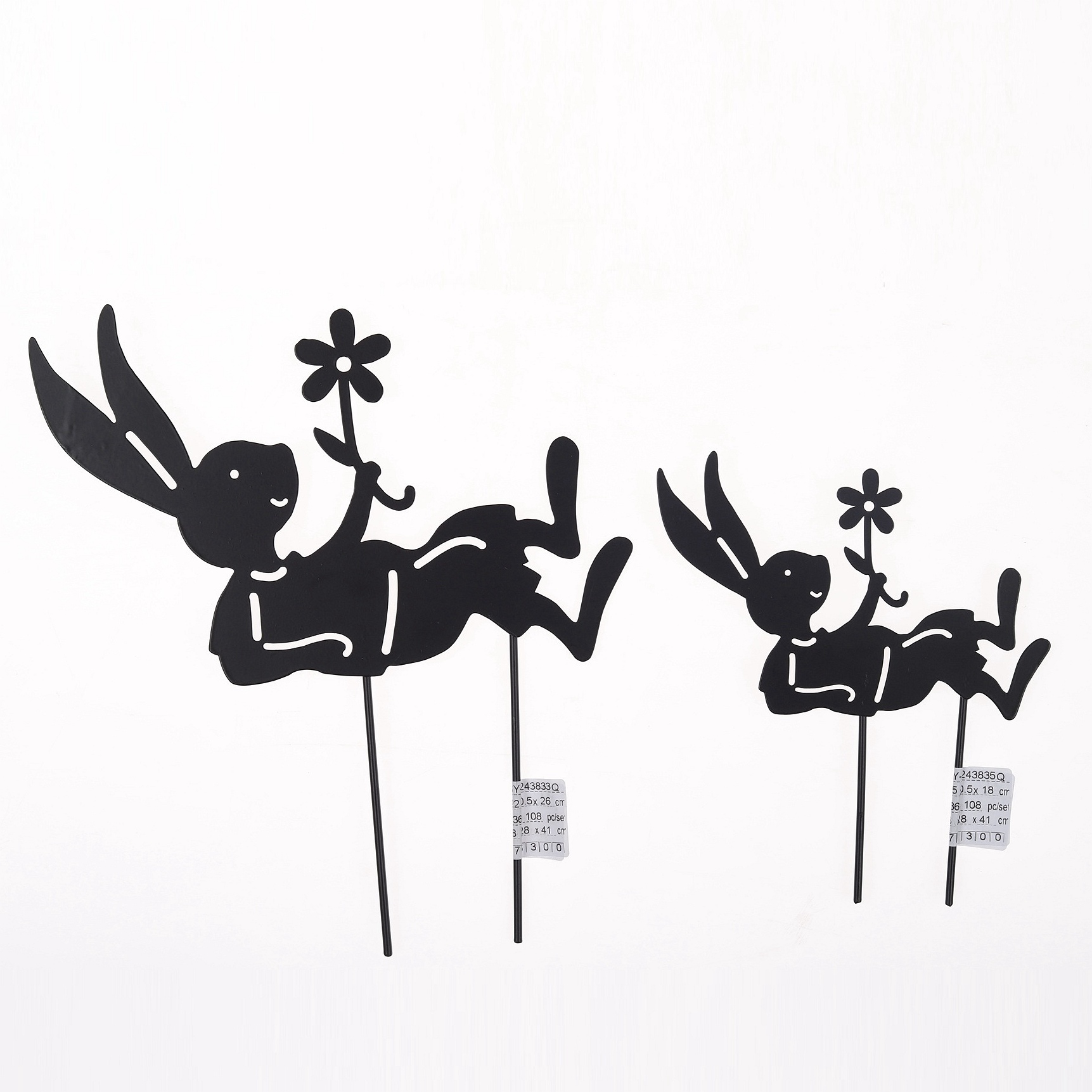 Decoración de jardín, estacas de metal para jardín, decoración de patio, regalo, letrero de césped, estatua de Pascua, estatuas realistas 1