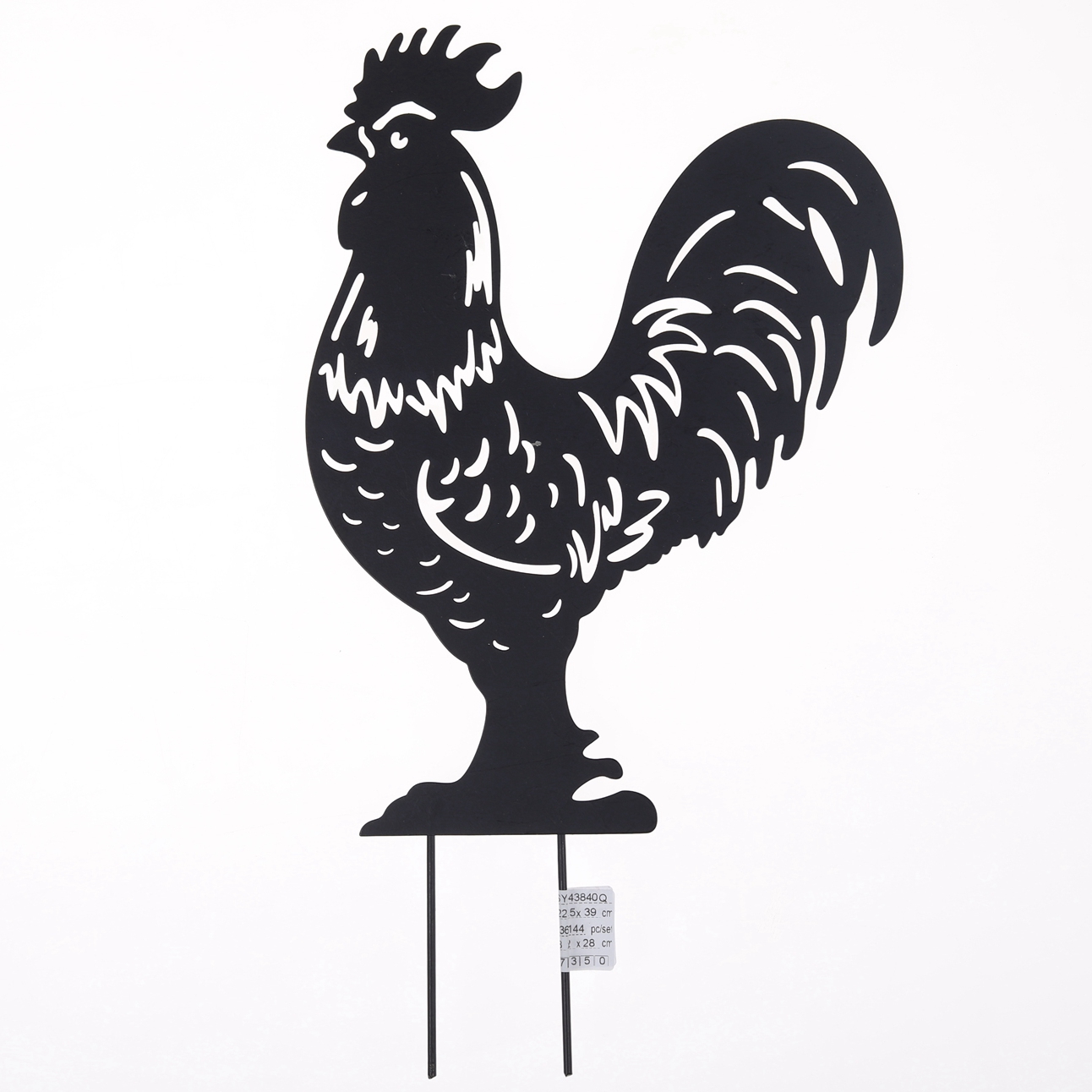 Marcadores de metal para jardín, decoraciones de Pascua, decoración de suelo con forma de gallina, gato y perro. 3