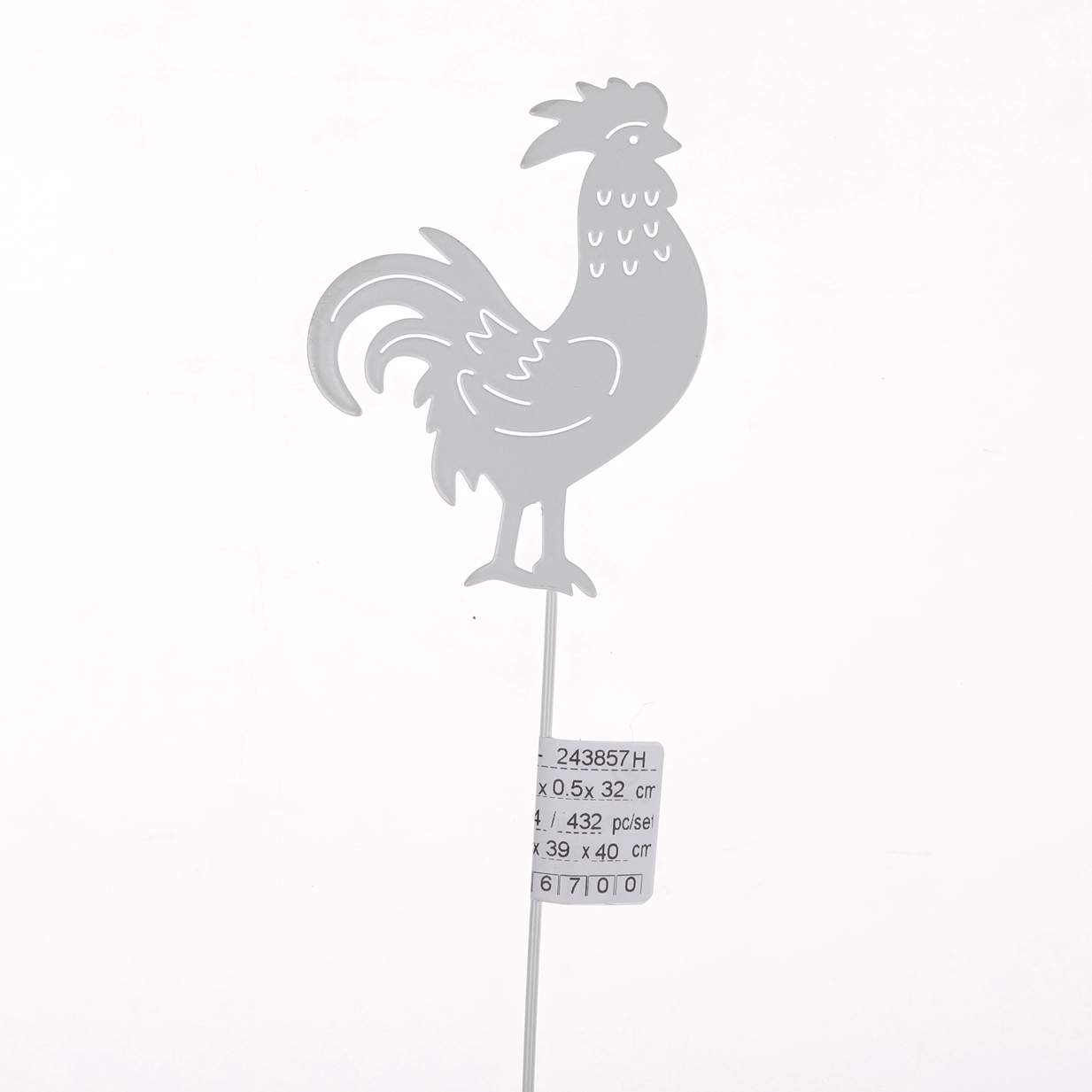 Marcadores de metal para jardín, decoraciones de Pascua, decoración de suelo con forma de gallina, gato y perro. 5