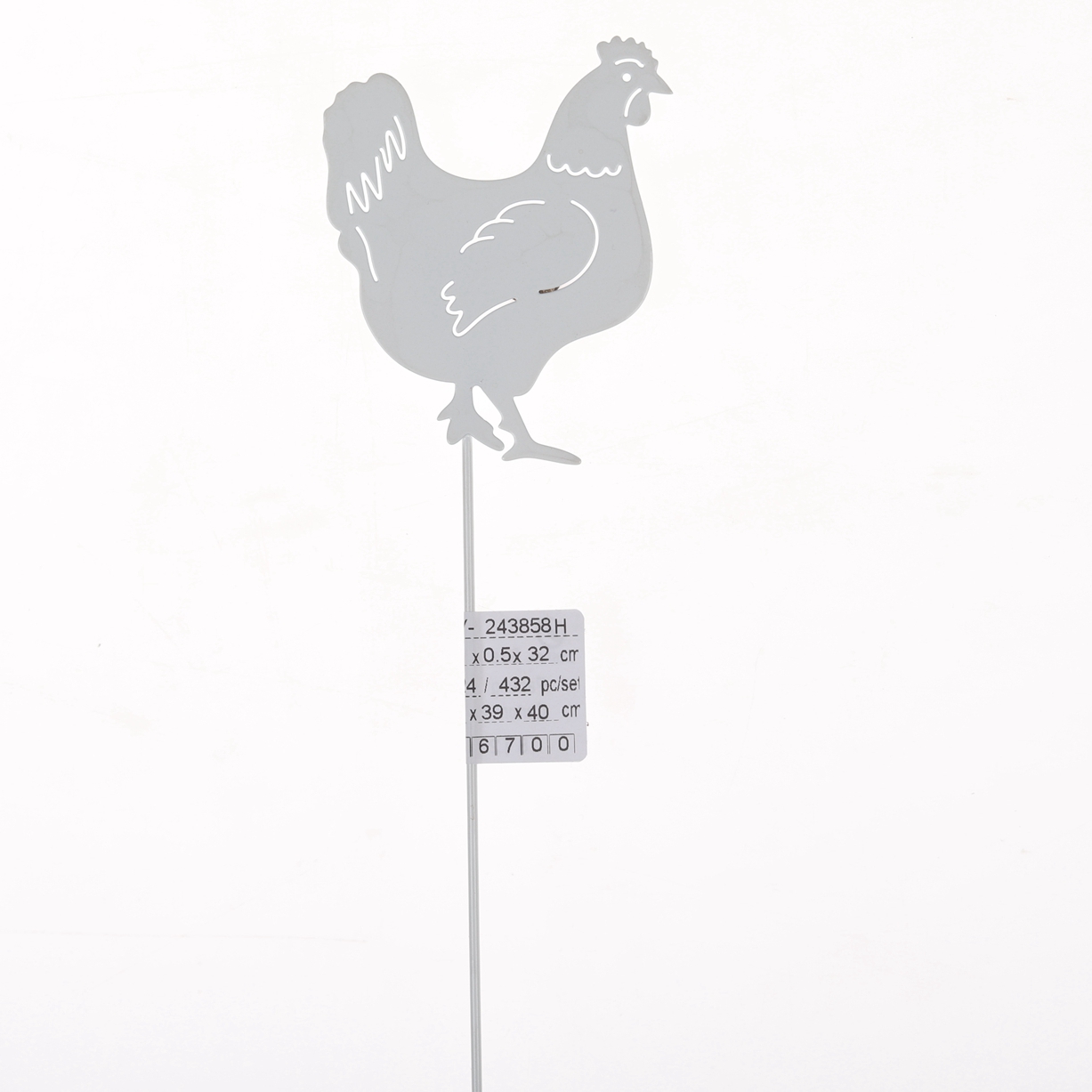 Marcadores de metal para jardín, decoraciones de Pascua, decoración de suelo con forma de gallina, gato y perro. 6
