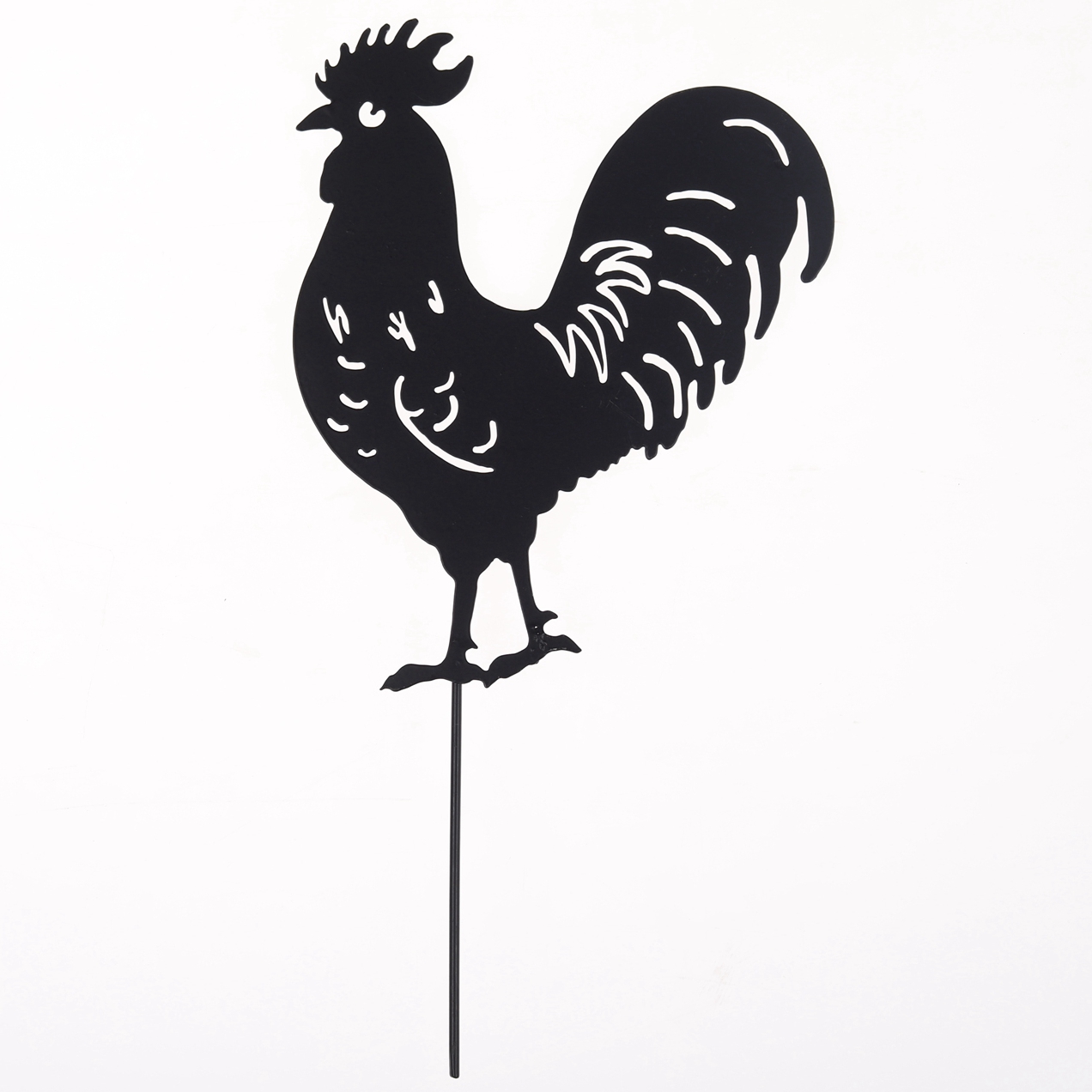 Marcadores de metal para jardín, decoraciones de Pascua, decoración de suelo con forma de gallina, gato y perro. 1