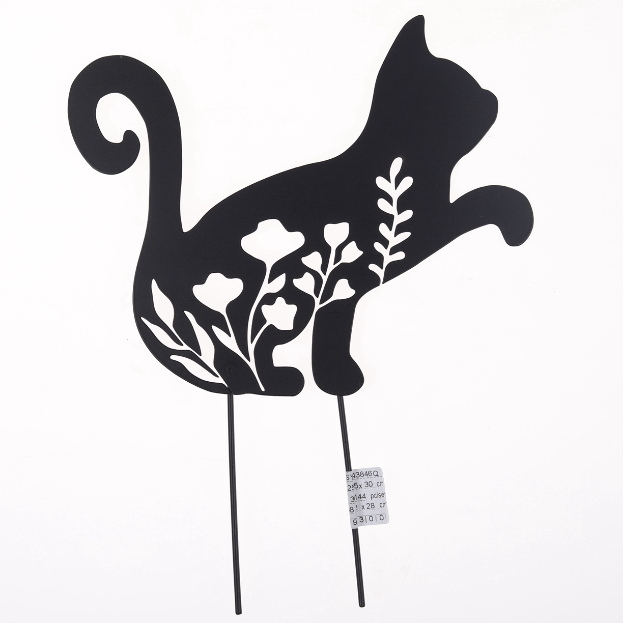Marcadores de metal para jardín, decoraciones de Pascua, decoración de suelo con forma de gallina, gato y perro. 8