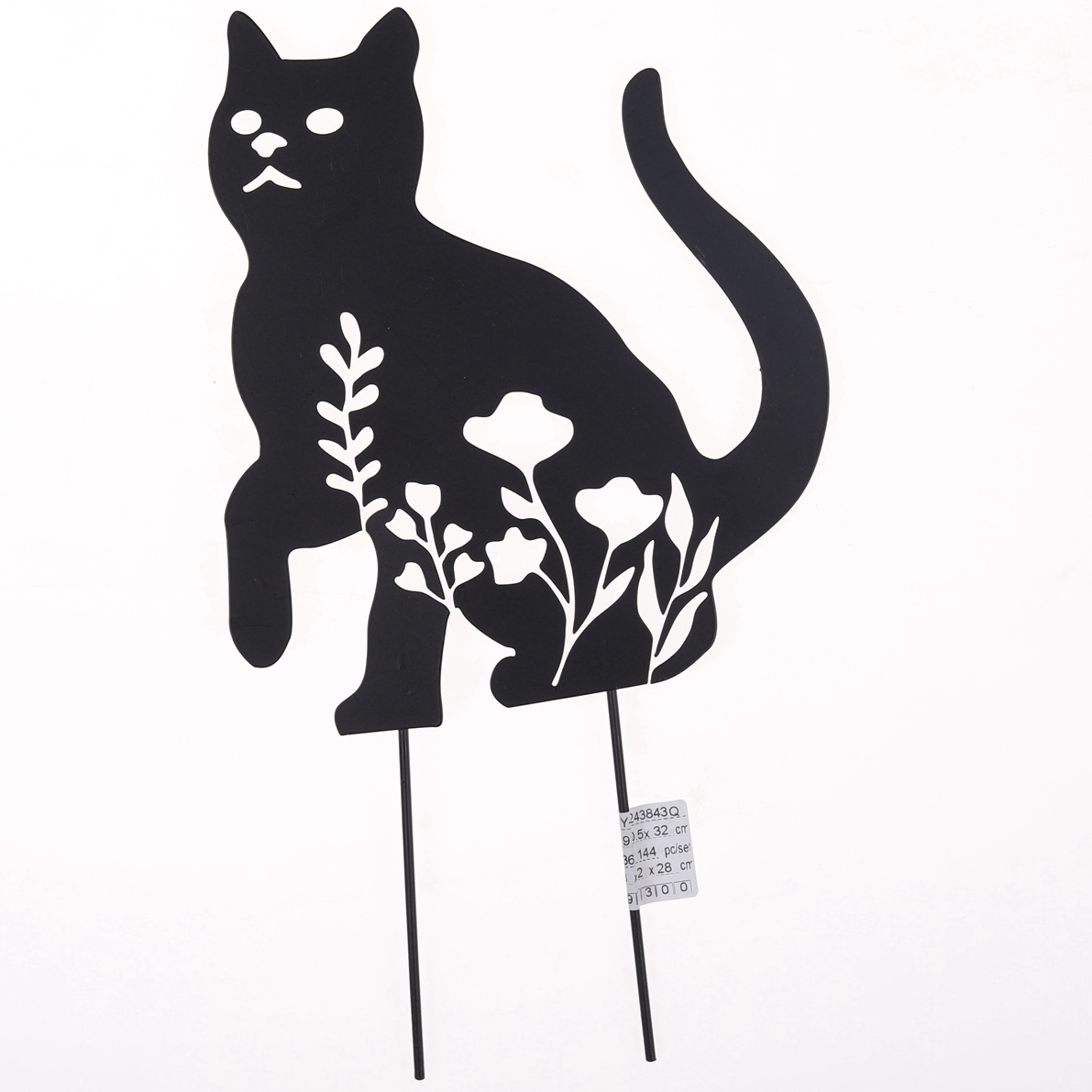 Marcadores de metal para jardín, decoraciones de Pascua, decoración de suelo con forma de gallina, gato y perro. 10