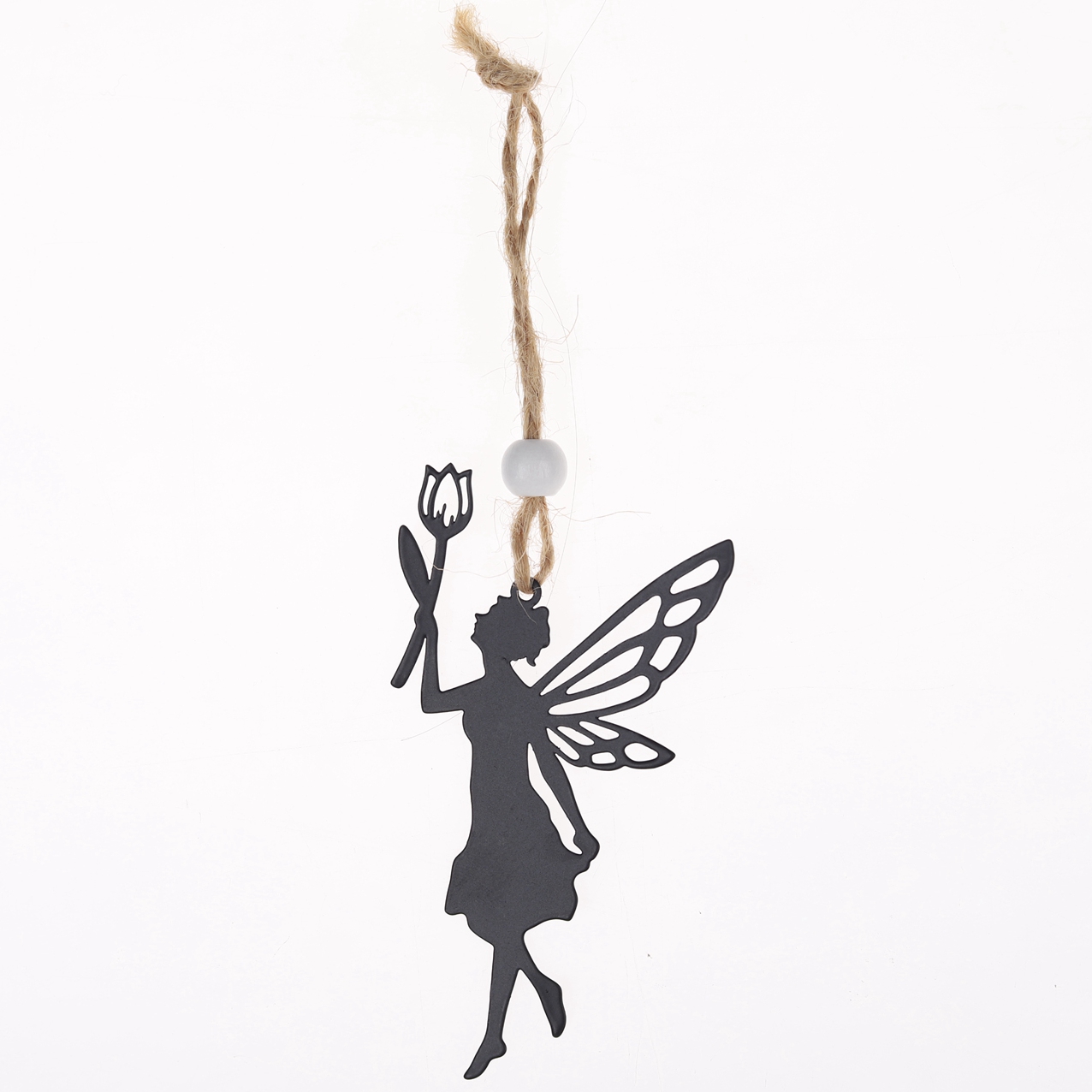 Creative Picks Metall-Feen-Silhouette zum Aufhängen, Ast-Ornament, Baum-Wandkunst, Garten-Dekoration für draußen 7