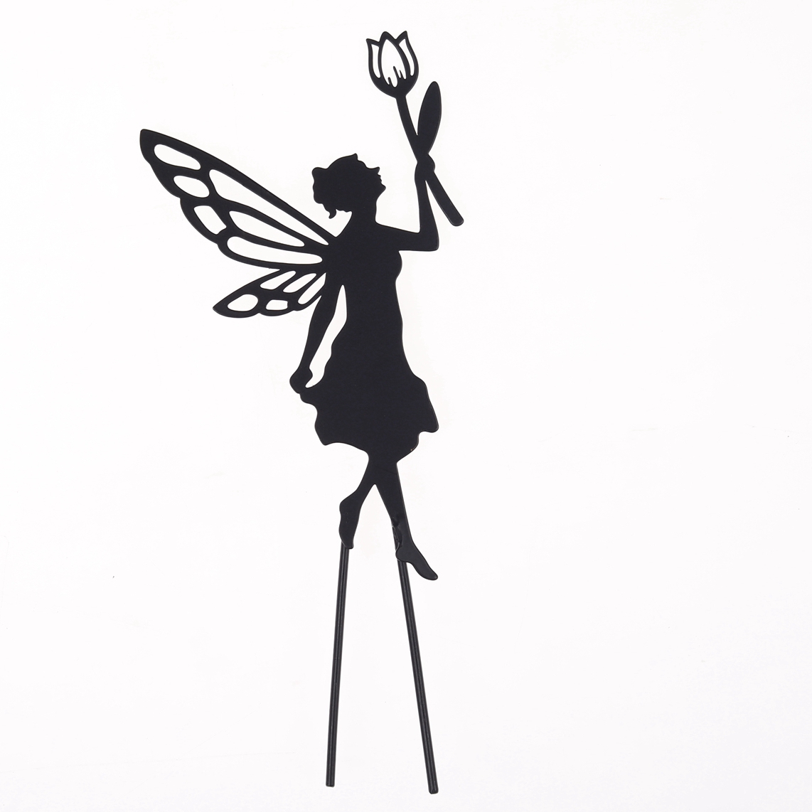 Creative Picks Metall-Feen-Silhouette zum Aufhängen, Ast-Ornament, Baum-Wandkunst, Garten-Dekoration für draußen 5