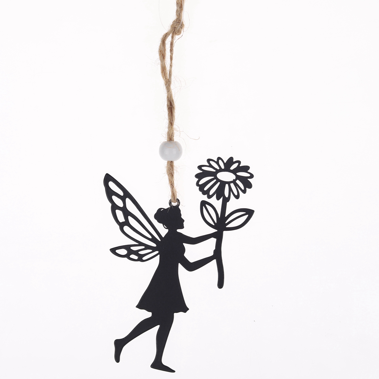 Creative Picks Metall-Feen-Silhouette zum Aufhängen, Ast-Ornament, Baum-Wandkunst, Garten-Dekoration für draußen 6