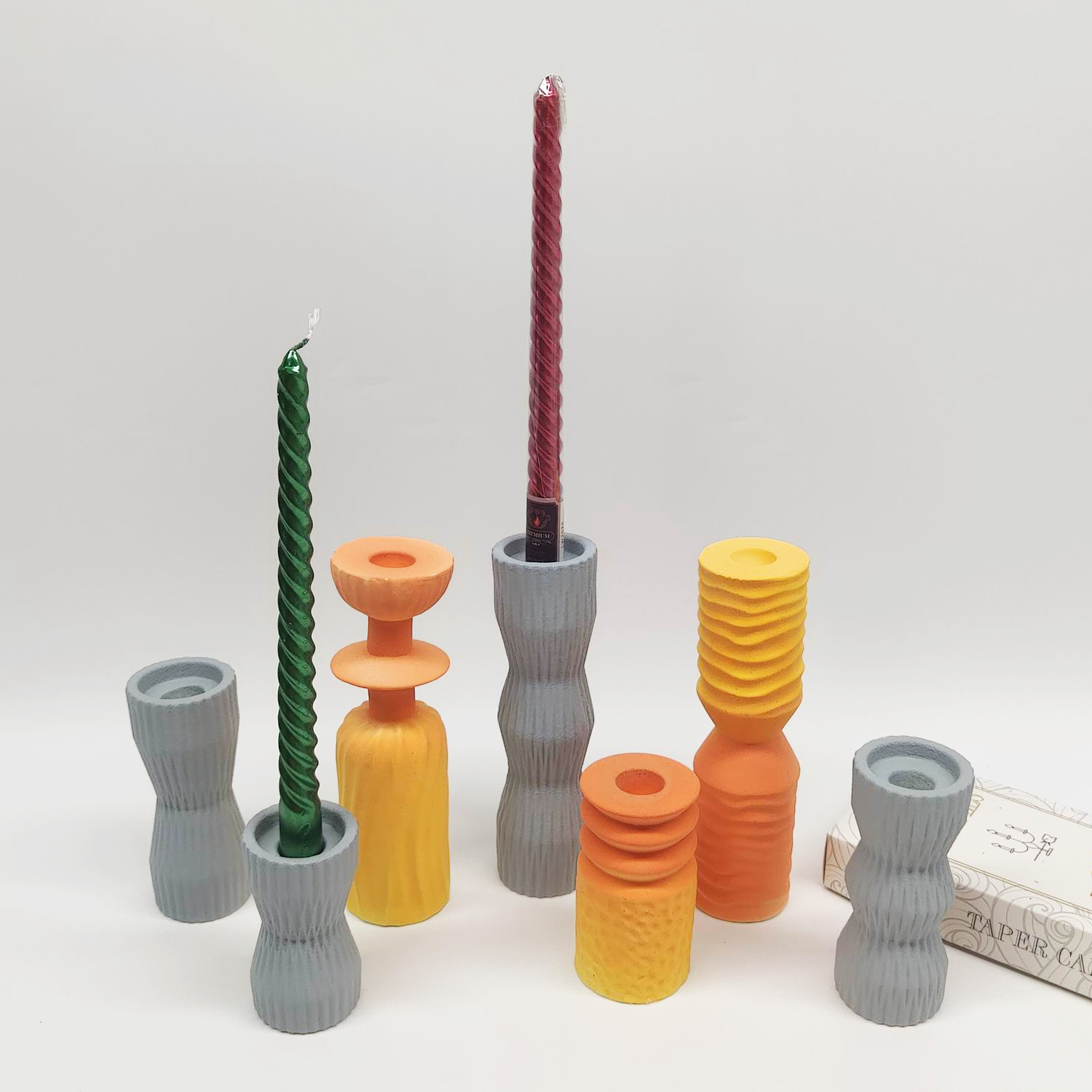 Kerzenständer Vintage Keramik Kegelkerzenhalter Wohndekoration Accessoires Hoher Kerzenhalter Wohnzimmer Dekor 8