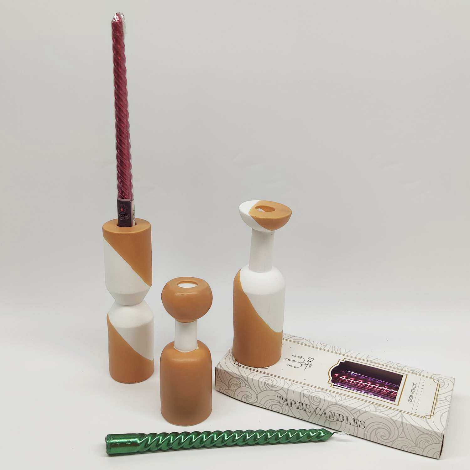 Kerzenständer Vintage Keramik Kegelkerzenhalter Wohndekoration Accessoires Hoher Kerzenhalter Wohnzimmer Dekor 4