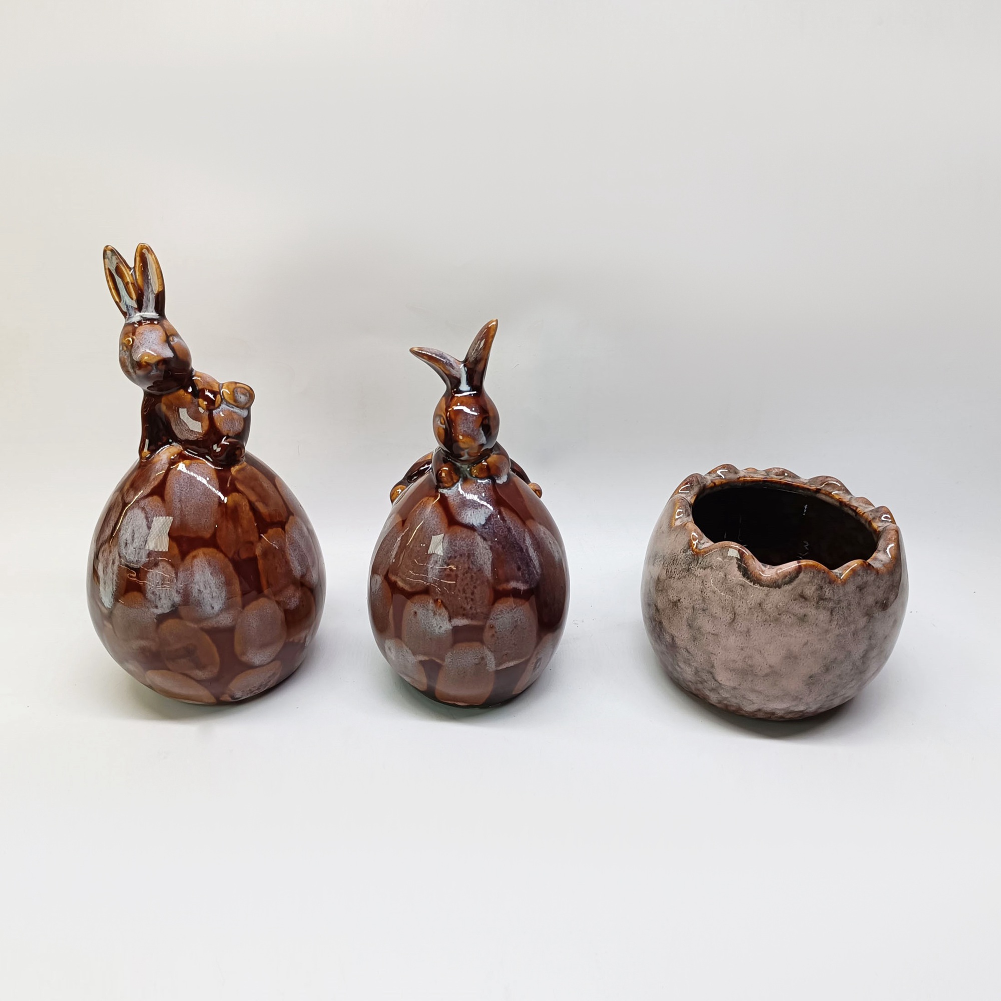 Lovely Ceramic Rabbit Family Hare Nordic Style Home Decor Desktop Ornaments Craft 8